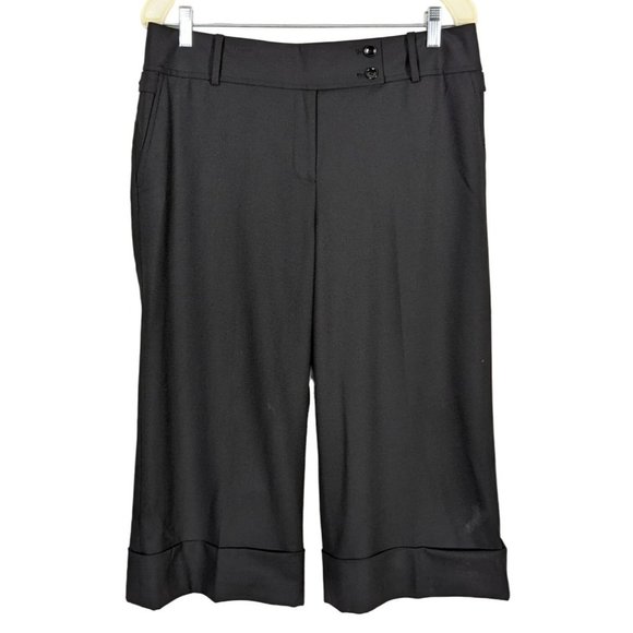 Ann Taylor Wide leg Black career Capris size‎ 10 - Picture 1 of 5